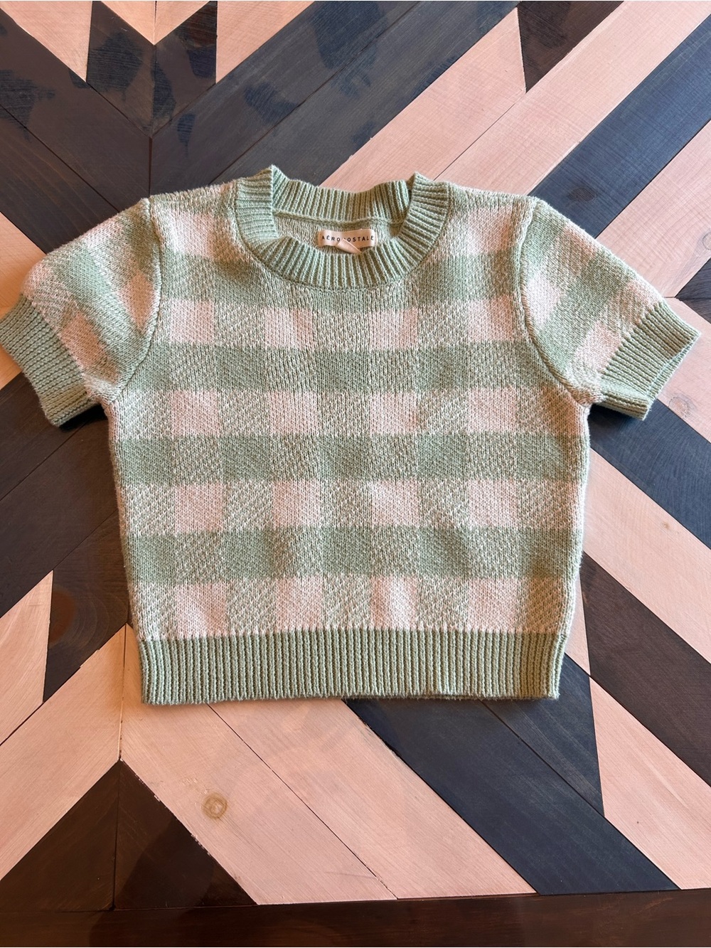 Short Sleeve Knit crop sweater